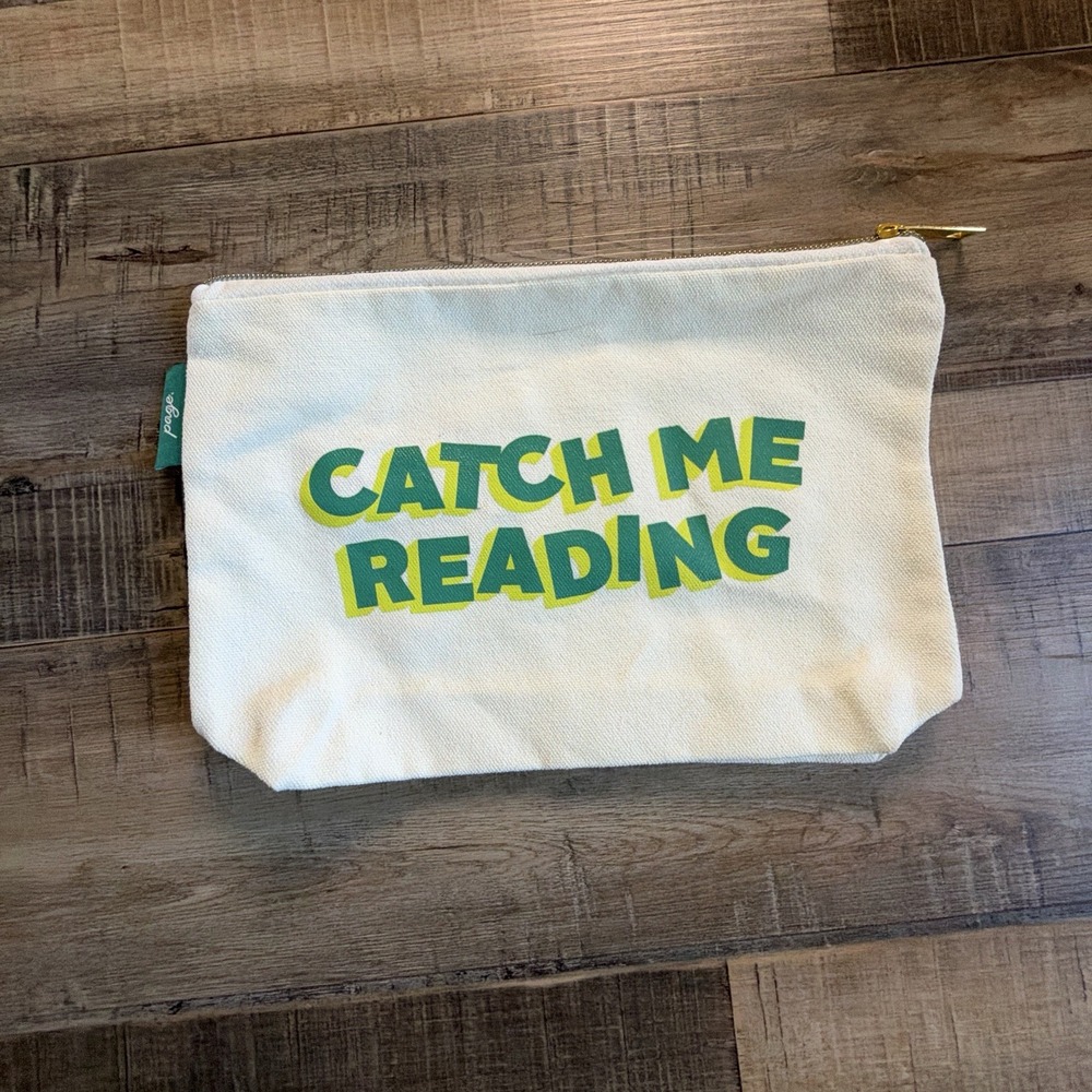 "Catch Me Reading" Bookish Zip Pouch by page.